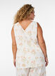 Top met print en V-hals, Wit, Model image number 2