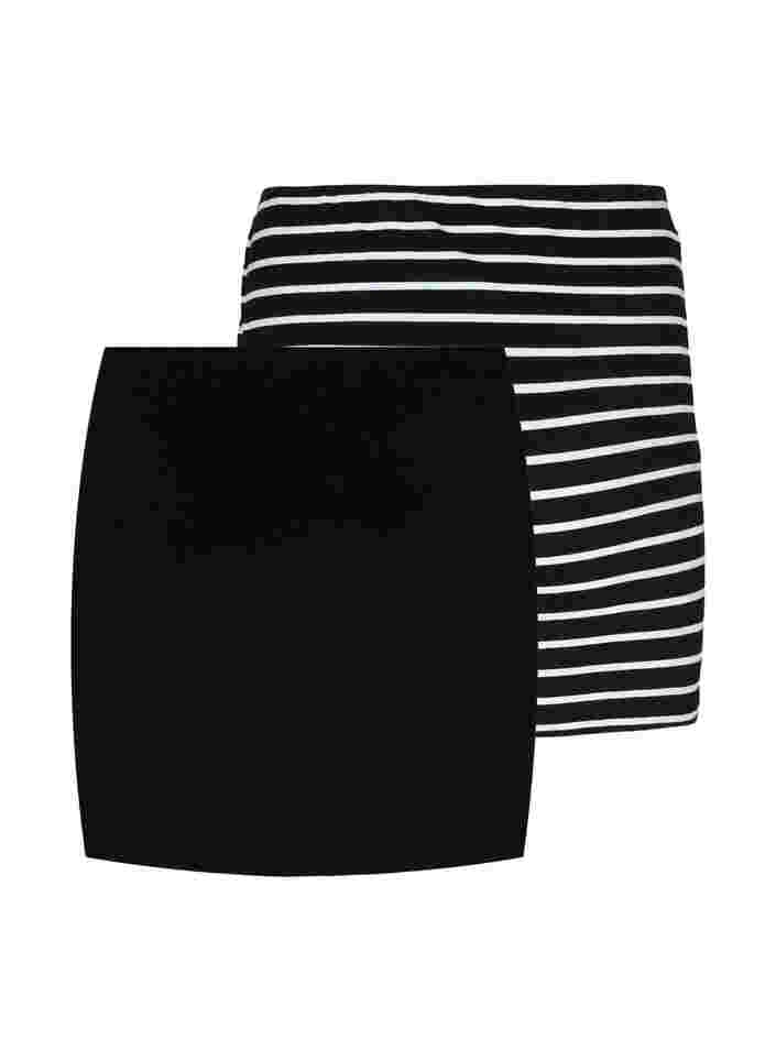 2-pack tops verlenger, Black/Black Stripe, Packshot image number 1