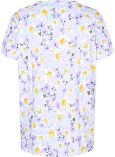 Oversized nacht t-shirt met print, Lavender Blue AOP, Packshot image number 1