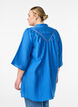 Tunic met gehaakte randen en gestreepte textuur, Blauw, Model image number 2