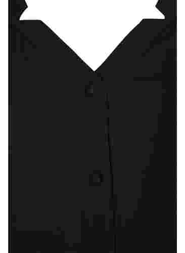 Blouse met lange mouwen en knoopsluiting, Black, Packshot image number 2