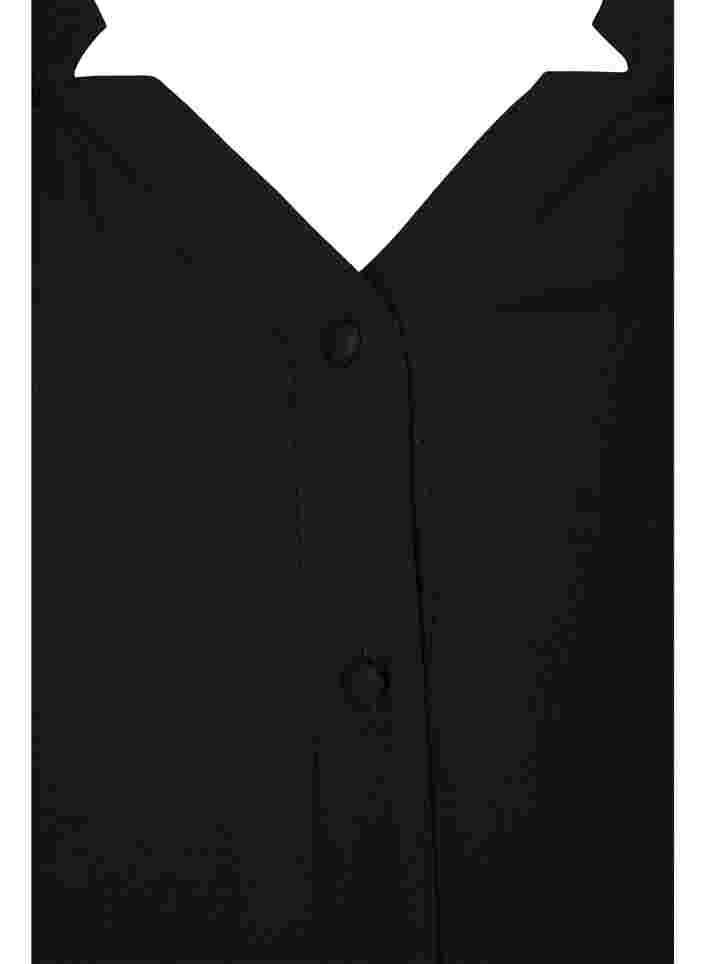 Blouse met lange mouwen en knoopsluiting, Black, Packshot image number 2