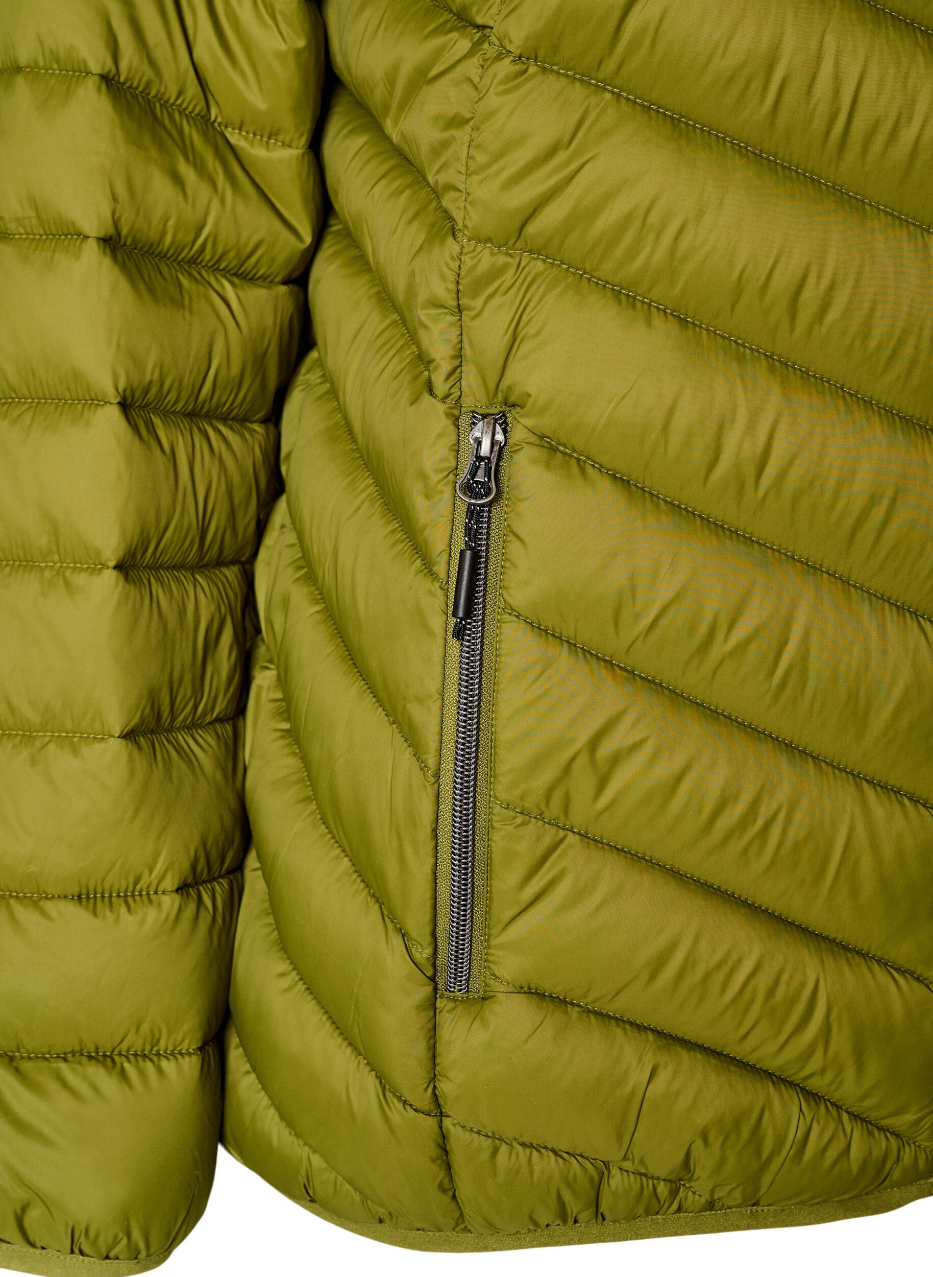 ZizziLichtgewicht jas met capuchon, Groen, Packshot image number 3