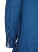 Denim jurk met ruches en A-lijn, Blue Denim, Packshot image number 4