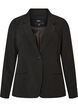 Klassieke blazer met een enkele knoopsluiting, Zwart, Packshot image number 0
