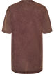 Losse T-shirt jurk met een gewassen look, Bruin, Packshot image number 1