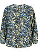 Blouse met pofmouwen, Blue Green AOP, Packshot image number 0
