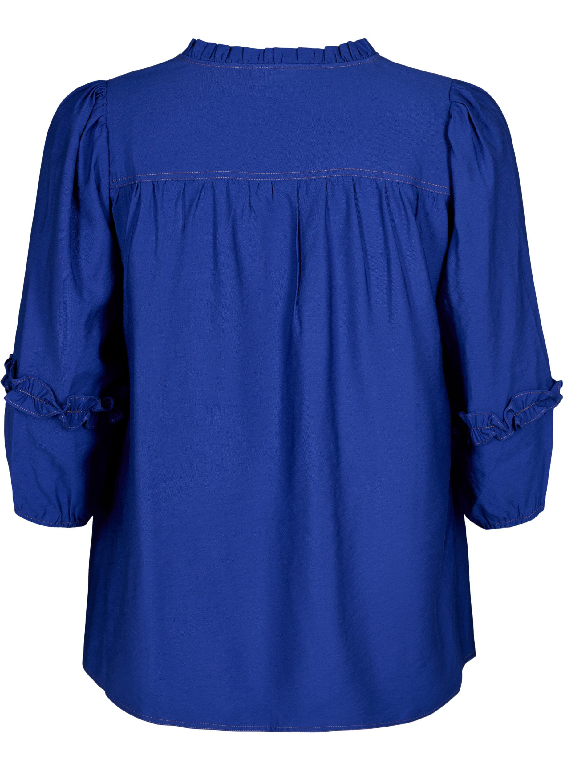 Zizzi Blouse met ruffles, Surf the web, Packshot image number 1