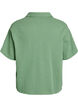 Katoenen mousseline blouse met korte mouwen, Groen, Packshot image number 1