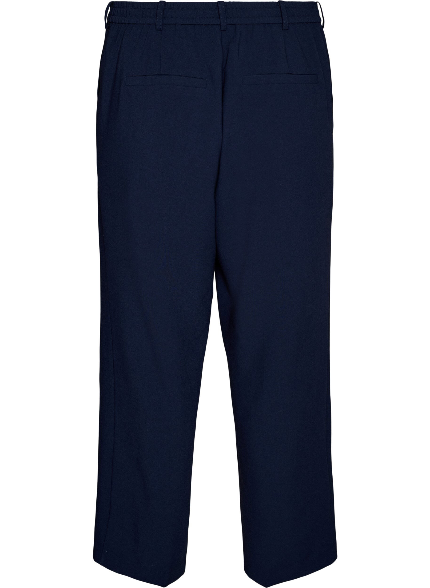Zizzi Op maat gemaakte broek met een hoge taille en straight-fit, Blauw, Packshot image number 1