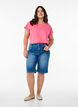 T-shirt met korte mouwen van katoenmix, Roze, Model image number 1