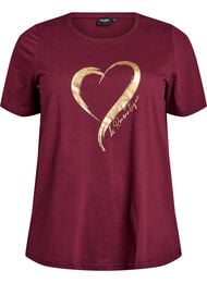 T-shirt met print, Rood