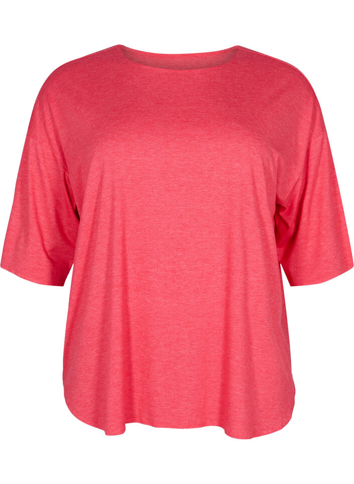 Sportieve blouse met korte mouwen, Azalea, Packshot image number 0