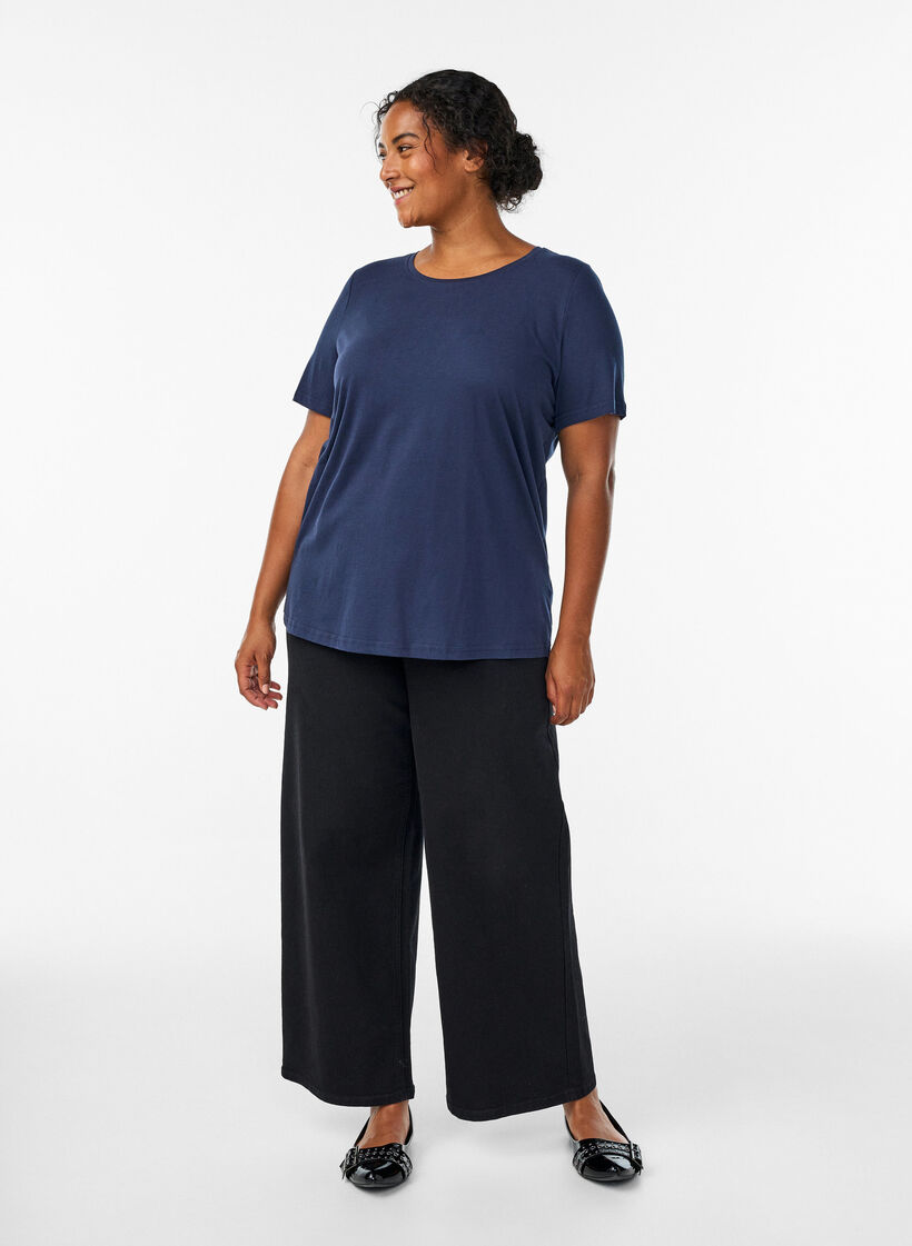 T-shirt met print, Blauw, Model image number 1