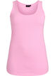 Solide kleur basis top in katoen, Roze, Packshot image number 0