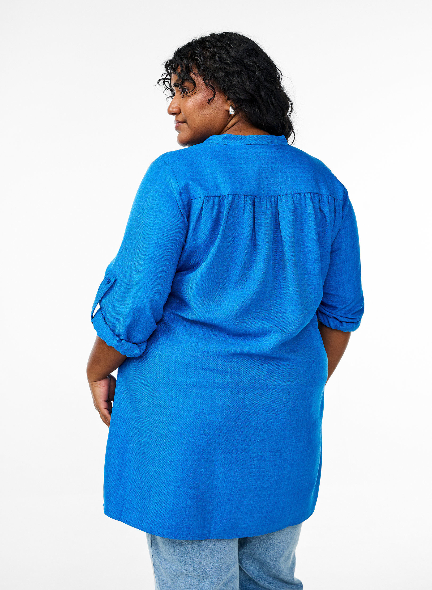 Zizzi Tuniek met ronde hals, Blauw, Model image number 2