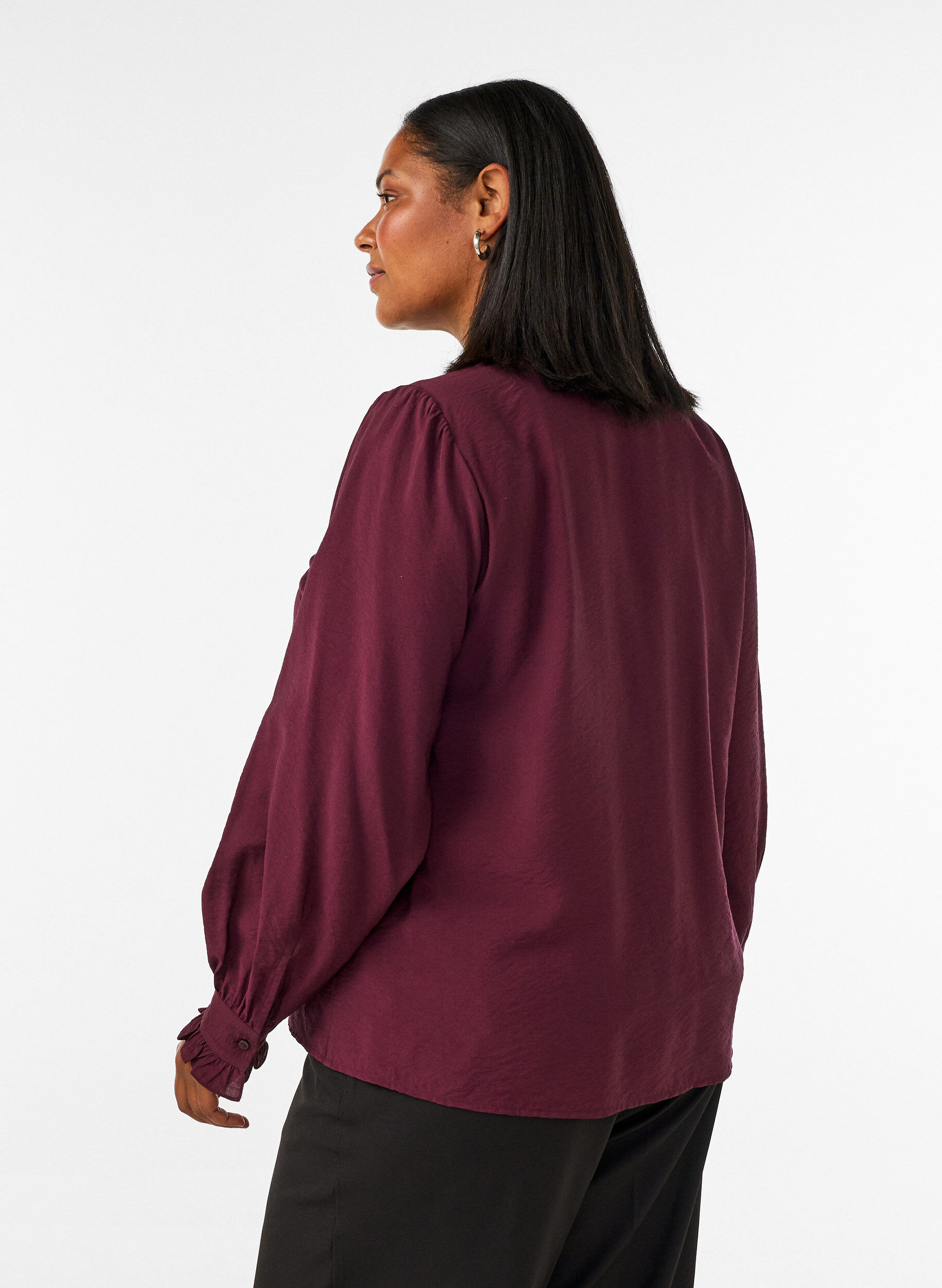 ZizziShirtblouse met geborduurde bloemapplicaties, Rood, Model image number 2