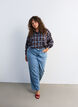 Geruit overhemd met een losse pasvorm, Bruin, Model image number 3