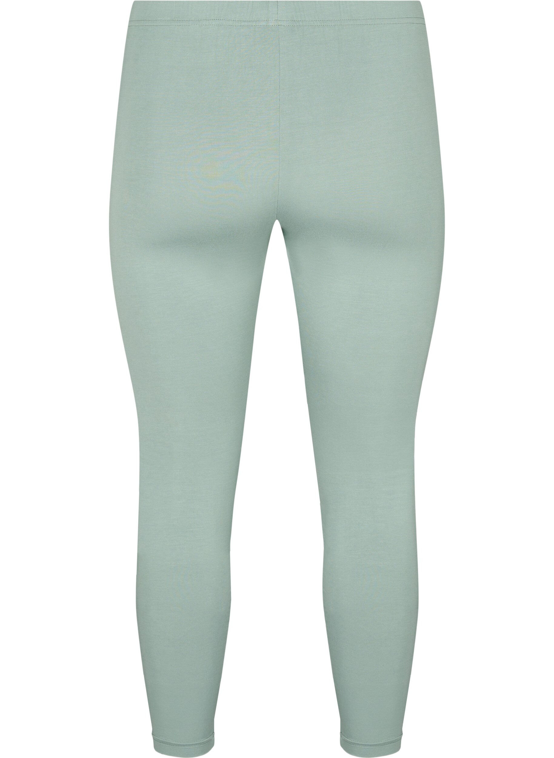 Zizzi Basic legging in viscose, Groen, Packshot image number 1