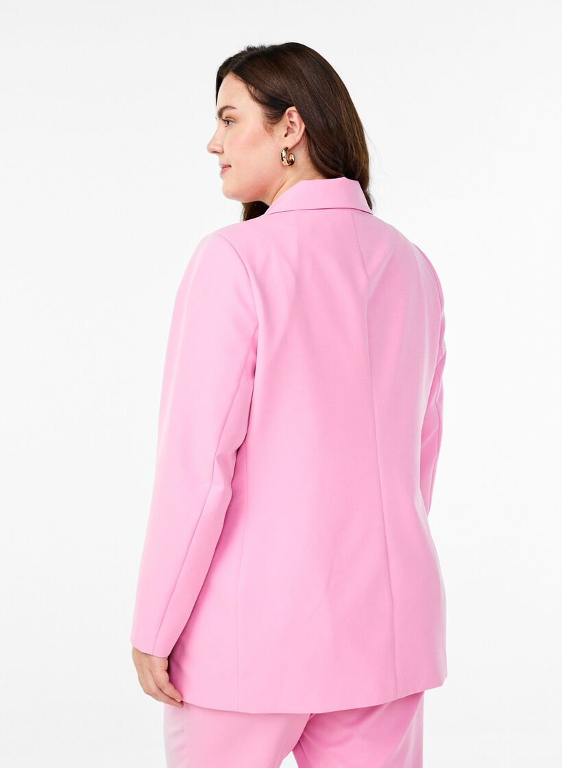 Klassieke blazer met knoopsluiting, Roze, Model image number 2