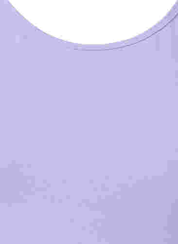 Effen gekleurd basic top in katoen, Lavender, Packshot image number 2