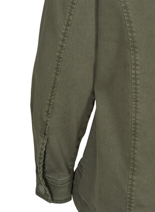 Korte jas in katoen, Army Green, Packshot image number 3