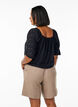 Korte broek met zakken en hoge taille, Bruin, Model image number 2