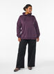 Sweatshirt met hoge kraag en zakken, Paars, Model image number 1