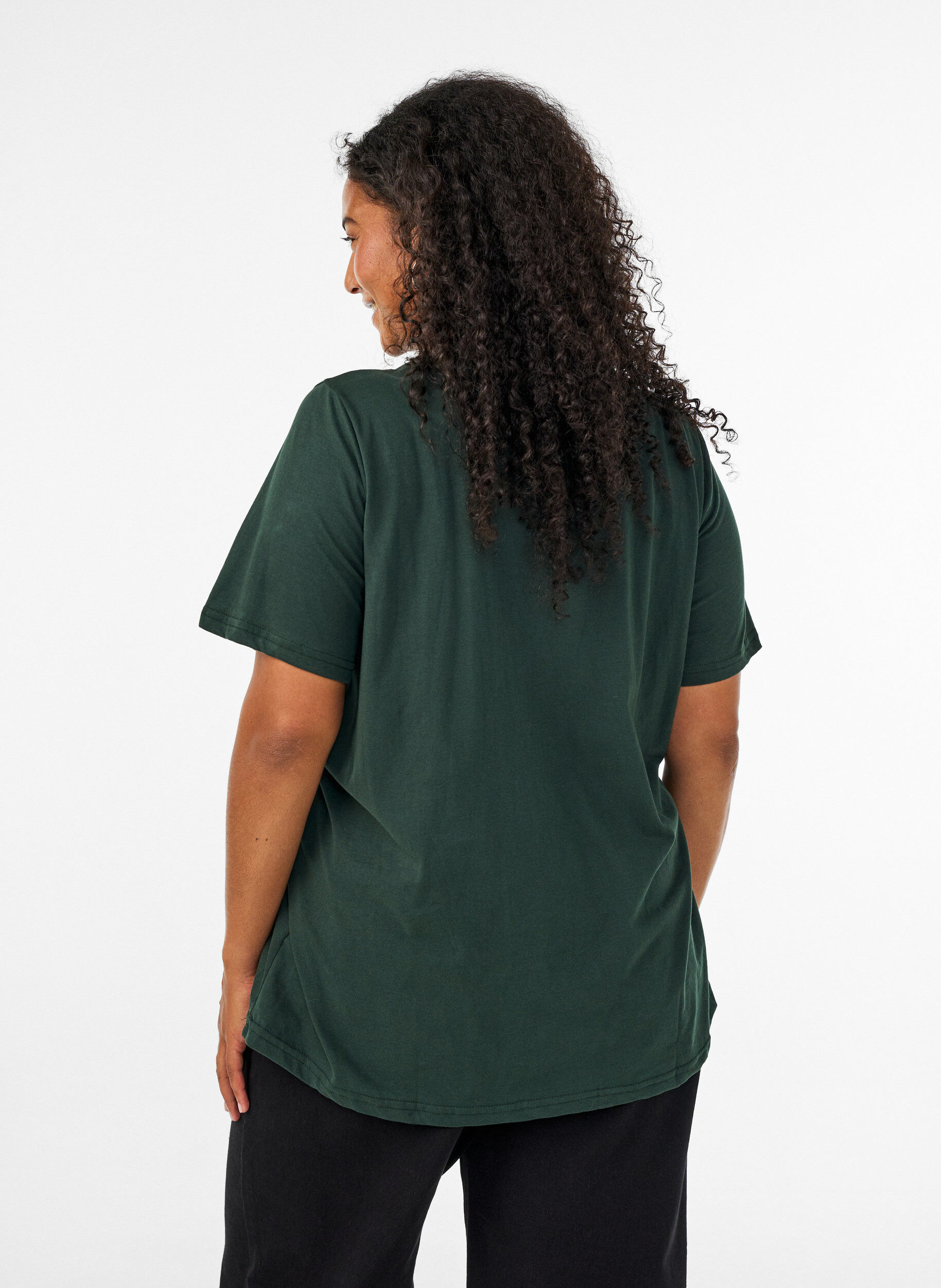ZizziT-shirt met print, Groen, Model image number 2