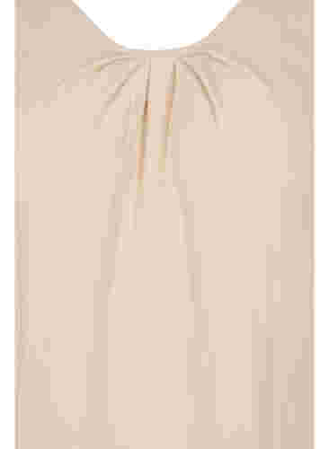 Viscose top met ronde hals en korte mouwen, Oxford Tan, Packshot image number 2