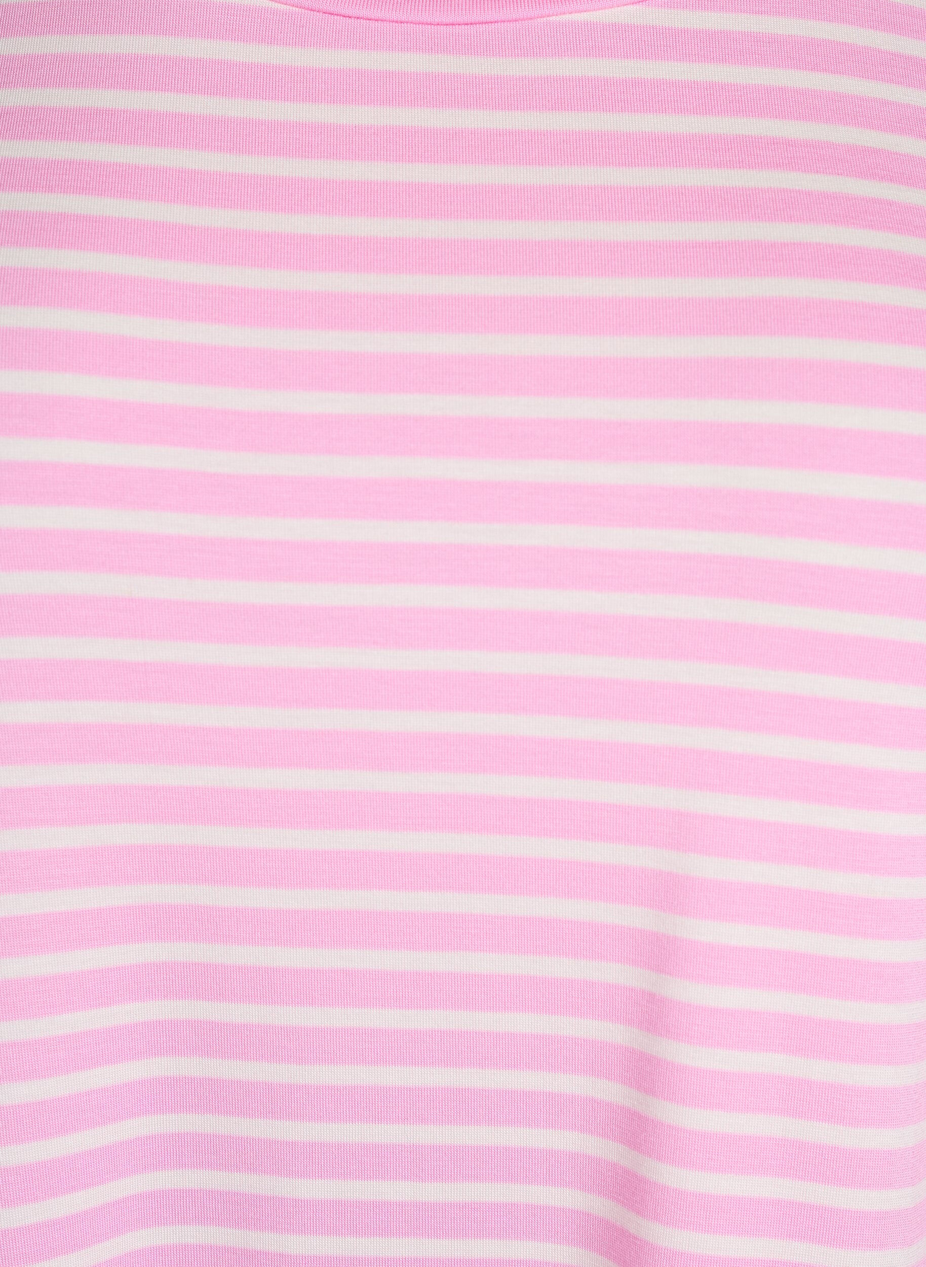 ZizziT-shirt met TENCEL&trade; Lyocell en strepen, Roze, Packshot image number 2