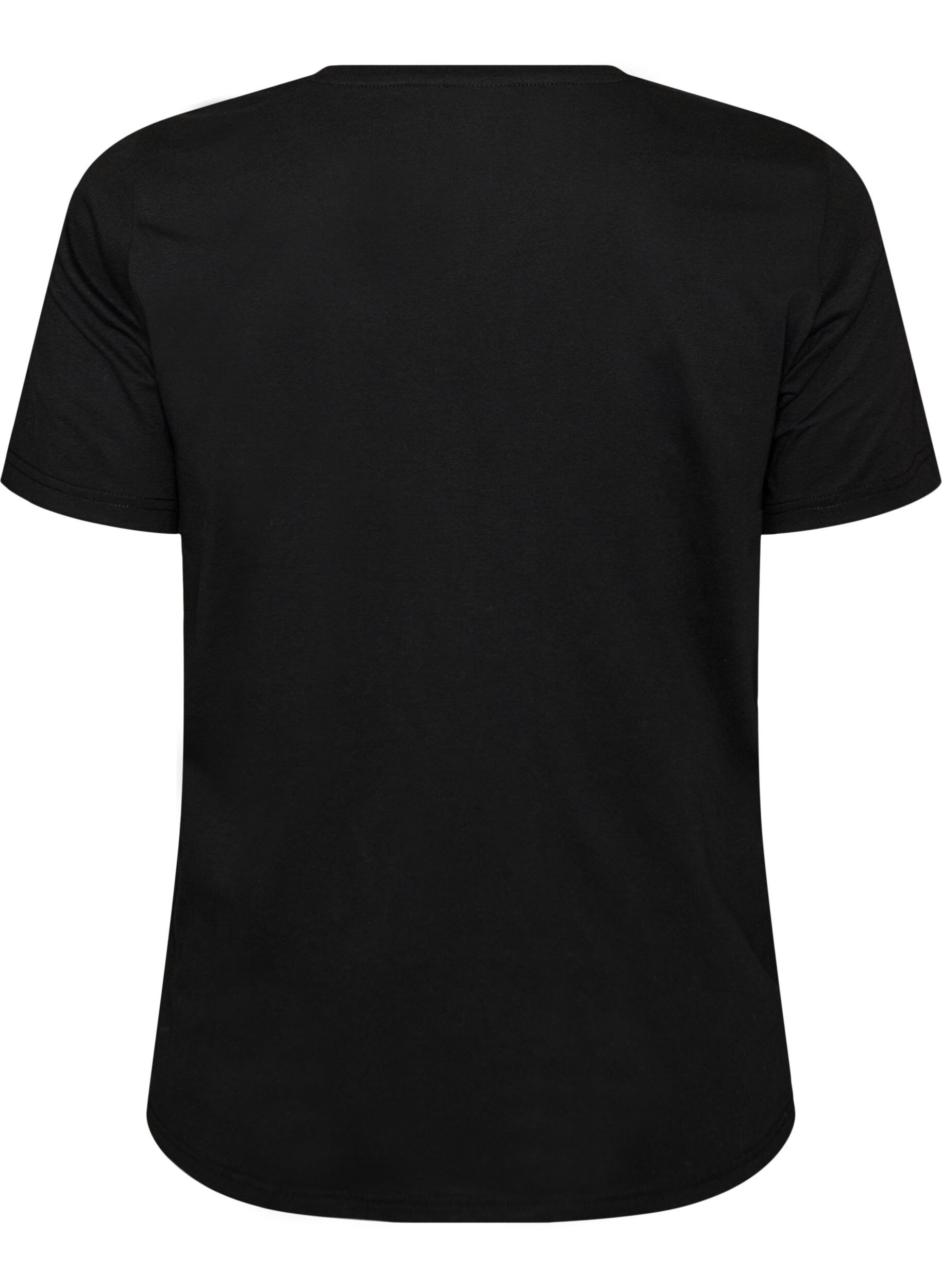 ZizziT-shirt met motief, Zwart, Packshot image number 1
