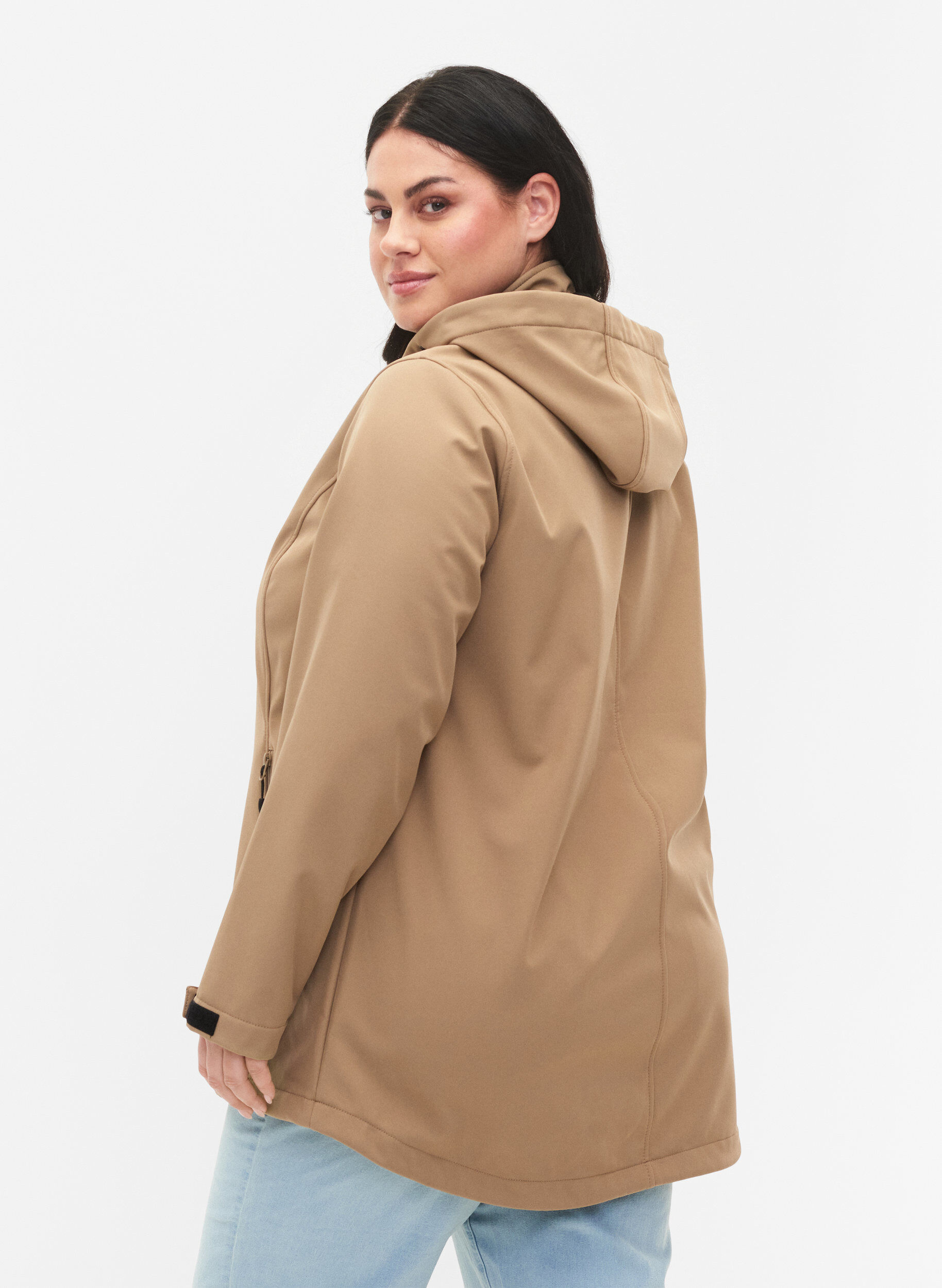 Zizzi Softshell jas met afneembare capuchon, Amphora, Model image number 1