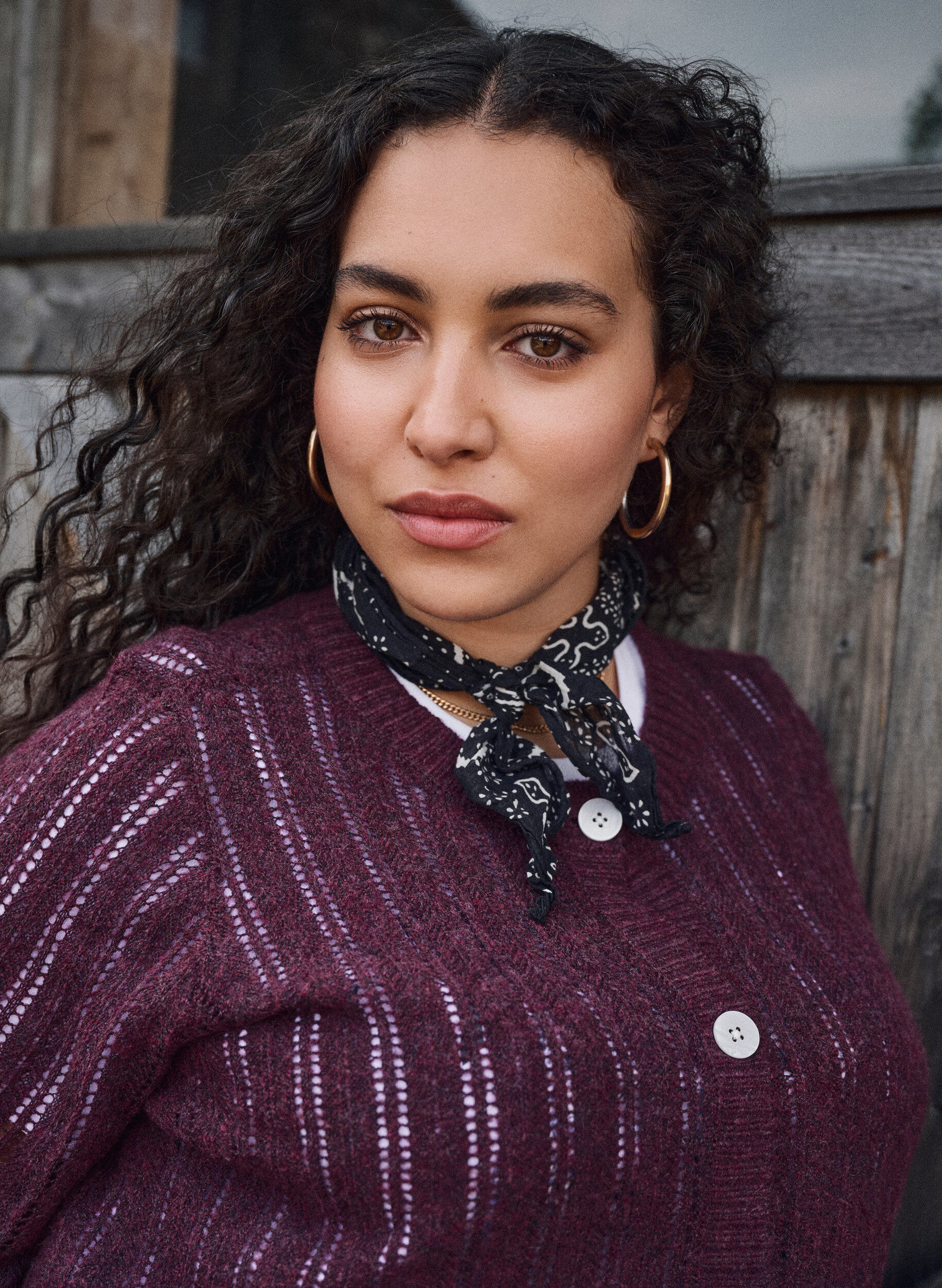 Zizzi Gebreide cardigan met opengewerkt patroon, Donker Bordeaux, Image image number 0