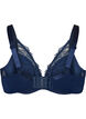 Gewatteerde kanten beha met beugel, Blauw, Packshot image number 1