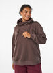 FLASH - Sweatshirt met hoge kraag en zakken, Bruin, Model image number 0