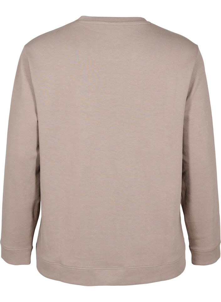 FLASH - Sweatshirt met ronde hals, Beige, Packshot image number 1