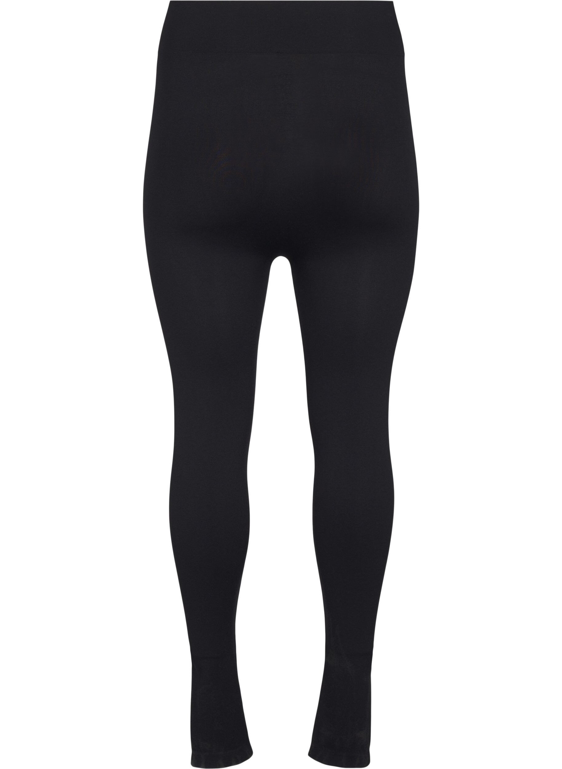 Zizzi Naadloze basis legging, Zwart, Packshot image number 1