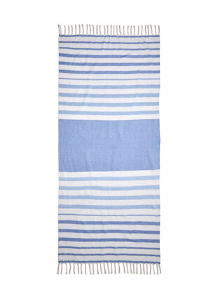 Gestreepte hammam handdoek met franjes, Regatta Comb, Packshot image number 2
