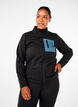 Sportieve fleece jack met zakken, Zwart, Model image number 0