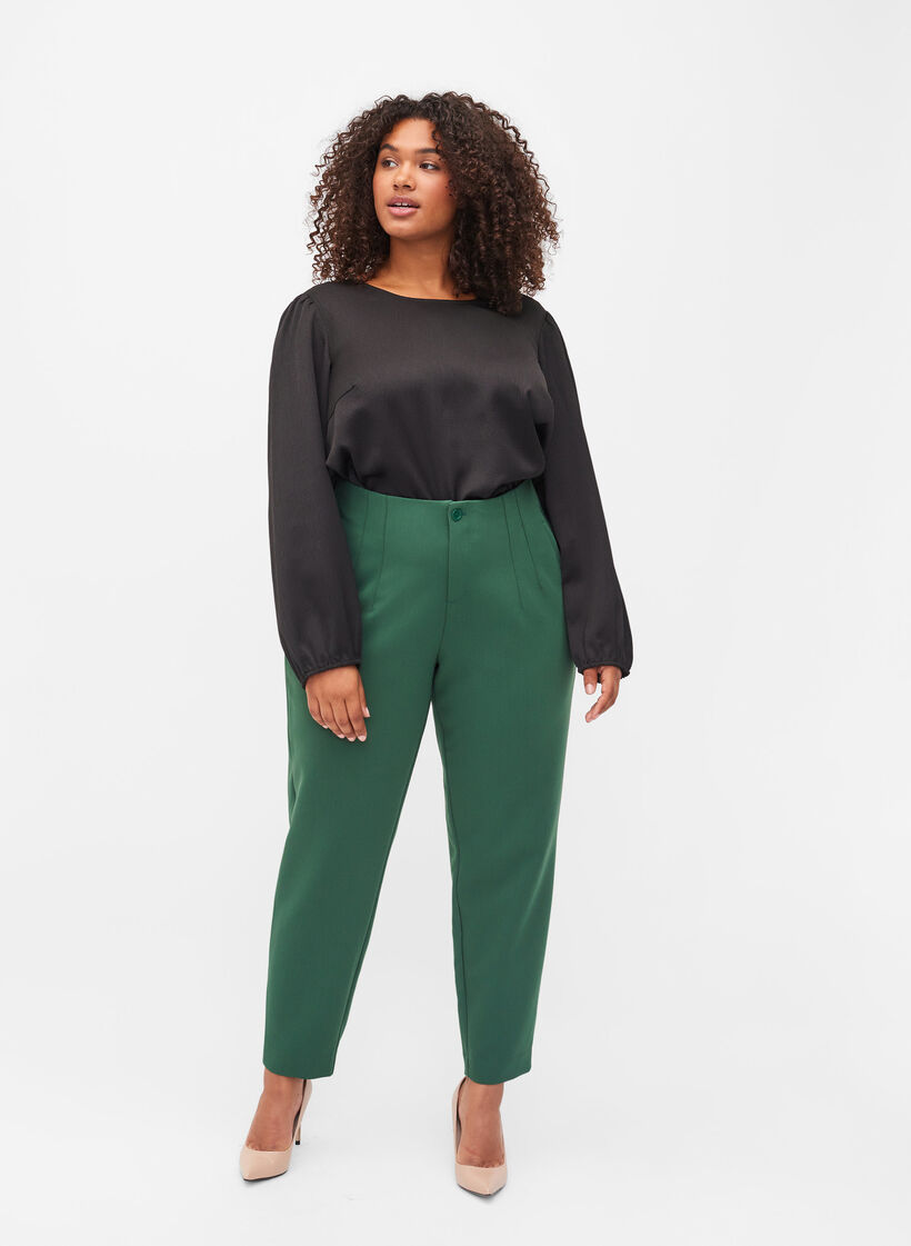 Klassieke broek met hoge taille, Formal Garden, Model image number 0