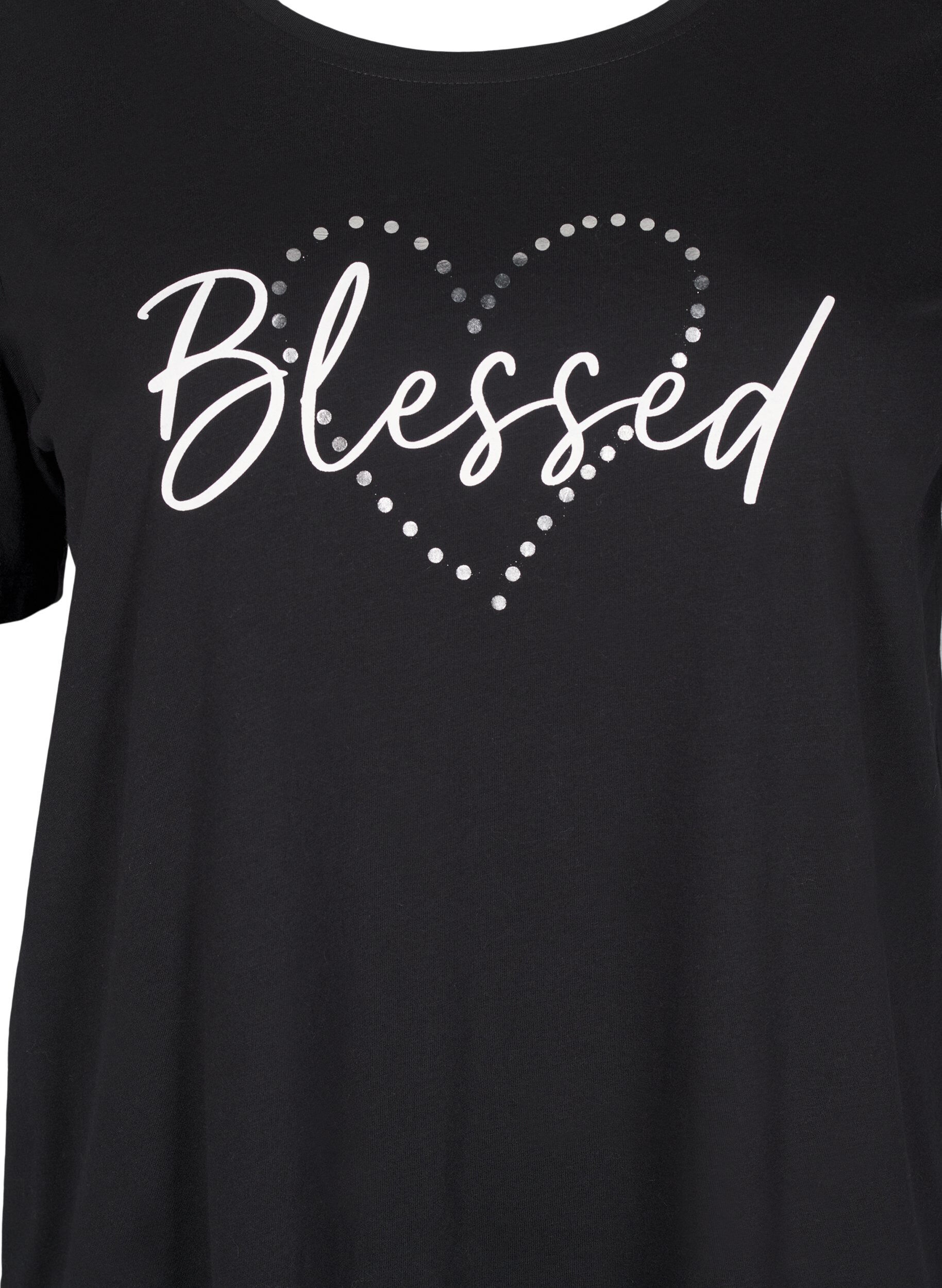 Zizzi FLASH - T-shirt met motief, Zwart, Packshot image number 2