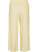 Wijde linnen en viscose broek, Geel, Packshot image number 1