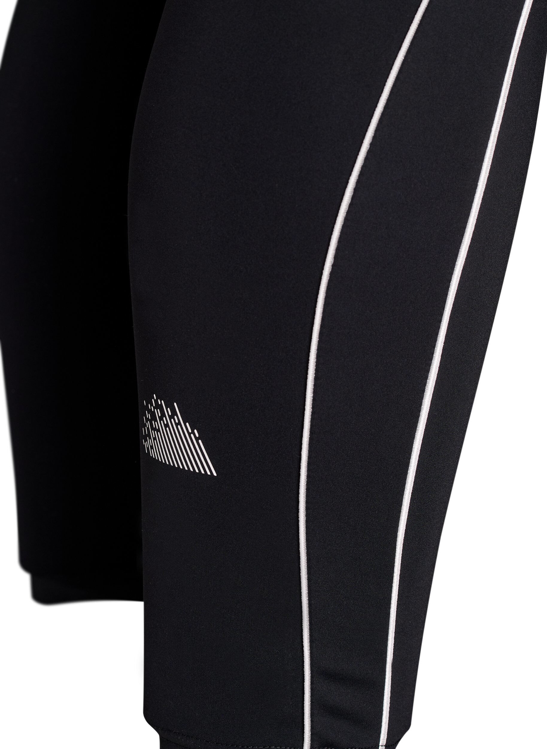 Zizzi Trainingpanties 7/8-lengte met sportief contrasterende biezen, Zwart, Packshot image number 3