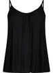 Strap top in viscose, Zwart, Packshot image number 0
