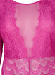 Bodystocking met kant en mesh, Fuchsia Red, Packshot image number 2
