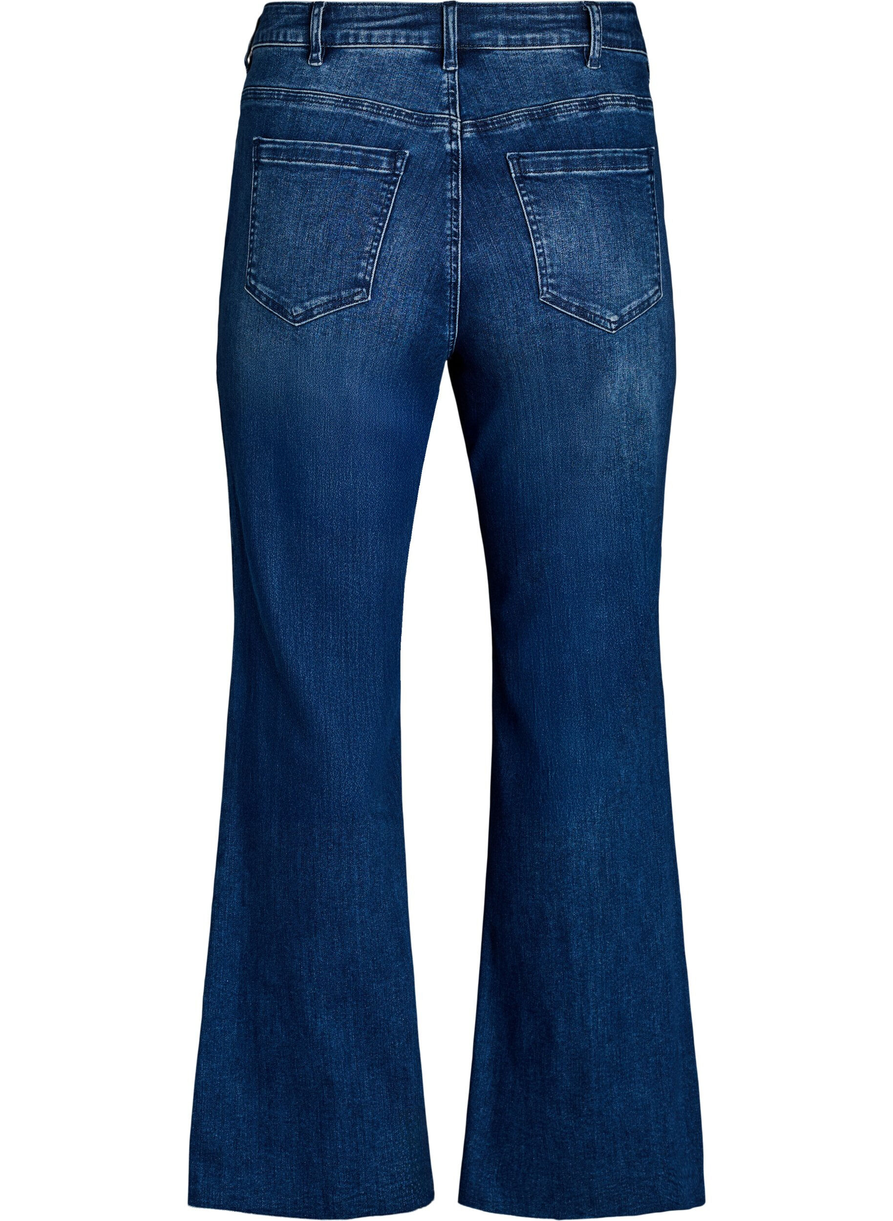 Zizzi High-waist bootcut jeans, Blauw, Packshot image number 1