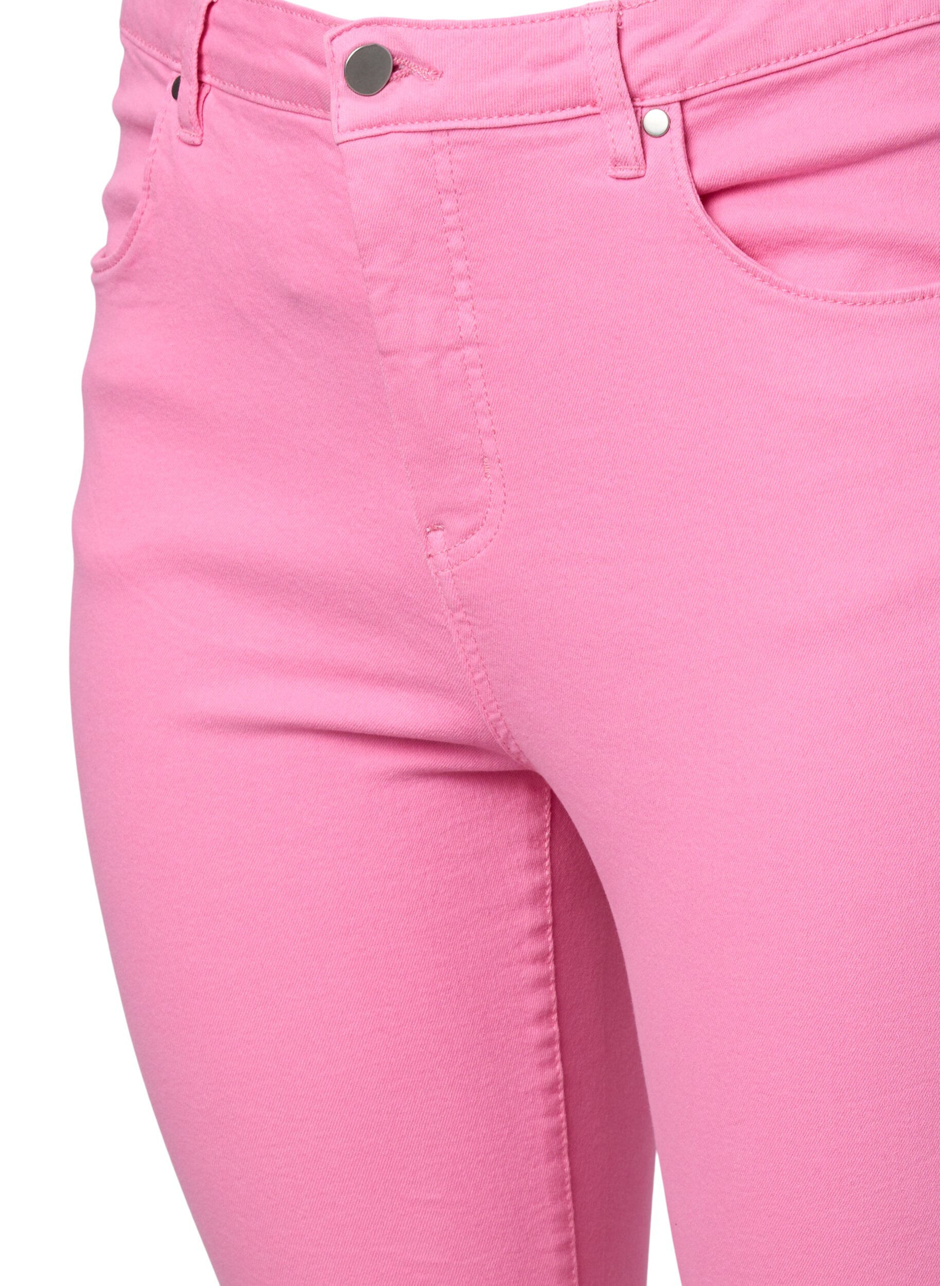 Zizzi Amy jeans met hoge taille en super slanke pasvorm, Rosebloom, Packshot image number 2
