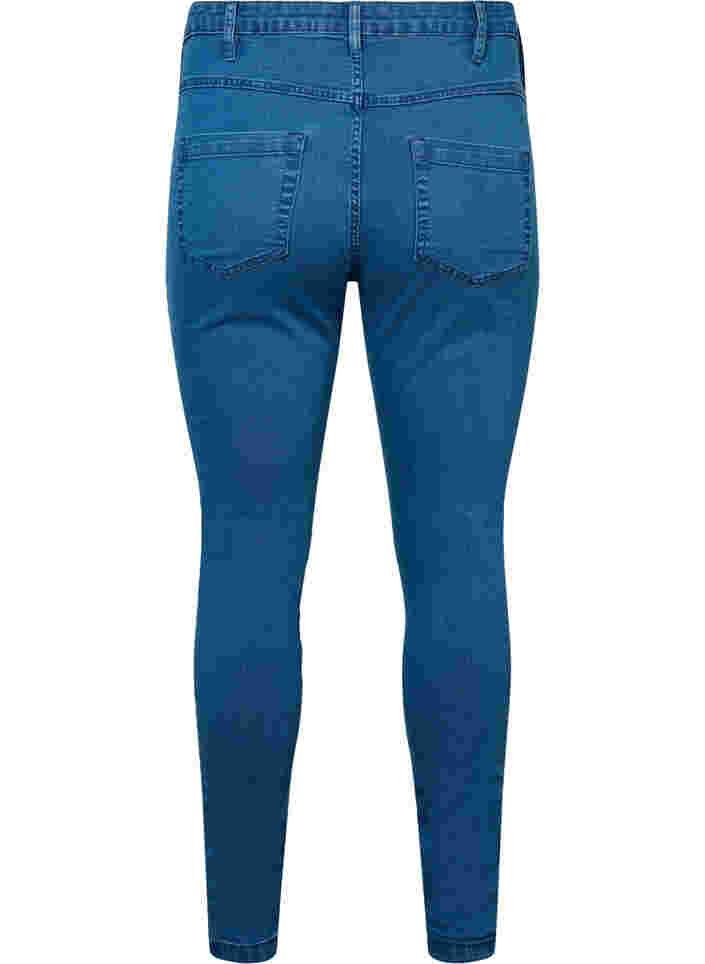 super slim fit Amy jeans met hoge taille, Mid Blue, Packshot image number 1