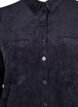 Lange corduroy shirt jurk met knopen, Black, Packshot image number 2